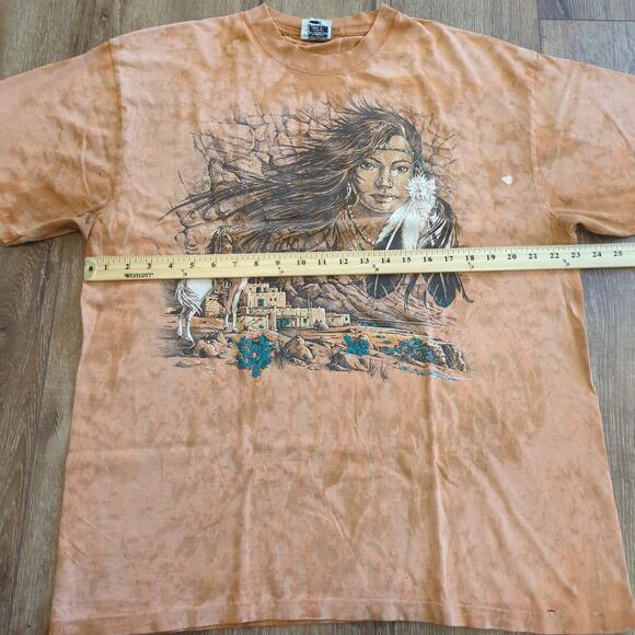 VTG Ragtops Navajo Native American Adult Large Shirt Horse Feather Western Aztec - Picture 6 of 11